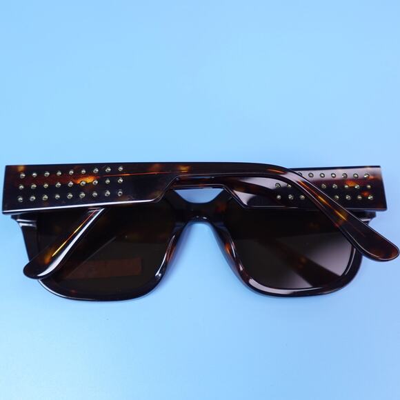 Rebecca Minkoff Sunglasses Mazey Black Studded Tortoiseshell 100% UV Protection main image 6